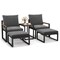 Costway 5 PCS Patio Furniture Set with Soft Cushions Space Saving Design Aluminum Frame